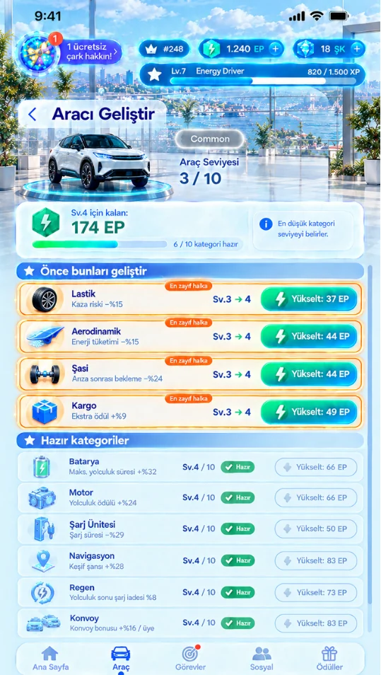 Aracı geliştir